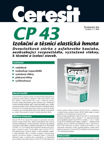 IzolaÄnÃ­ a tÄsnicÃ­ elastickÃ¡ hmota - Ceresit