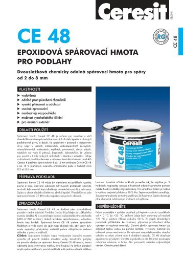 Ceresit CE 48 EpoxidovÃ¡ spÃ¡rovacÃ­ hmota pro podlahy