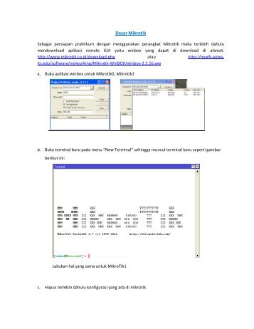 Dasar Mikrotik