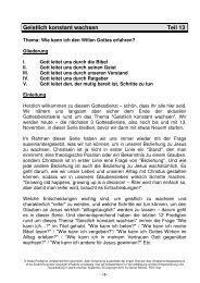 GKW13 - Wie kann ich Gottes Willen erkennen ... - FEG Visp