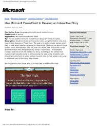 Use Microsoft PowerPoint to Develop an Interactive Story