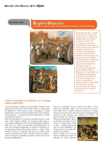 E. Delacroix, Le Sultan du Maroc - MusÃ©e des beaux-arts de Dijon