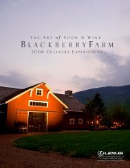 Food & Wine 2008 Schedule PDF - Blackberry Farm