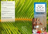 Silver Sands Dinner Menu - Muri Beach Club Hotel
