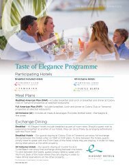 Taste of Elegance Programme - Elegant Hotels
