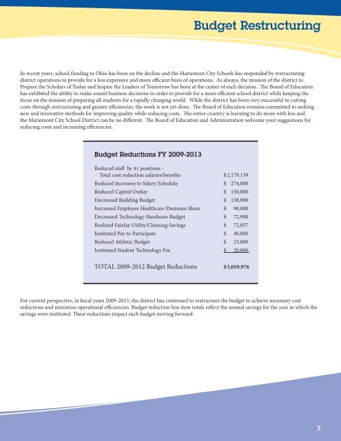 Annual Report 2011-2012 - Mariemont City Schools