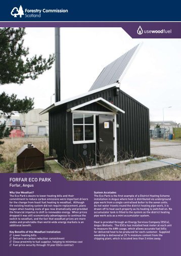 FORFAR ECO PARK - Wood Energy Scotland