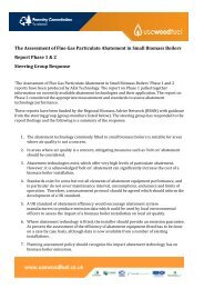 Assessment of flue gas particulate abatement in wood burning boilers