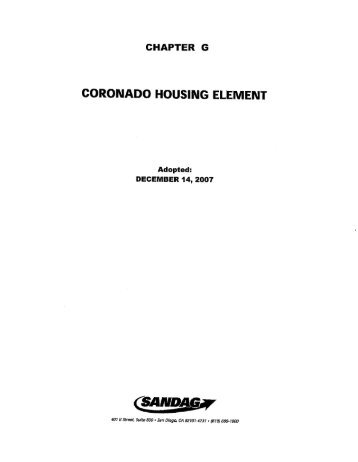 Housing Element - City of Coronado