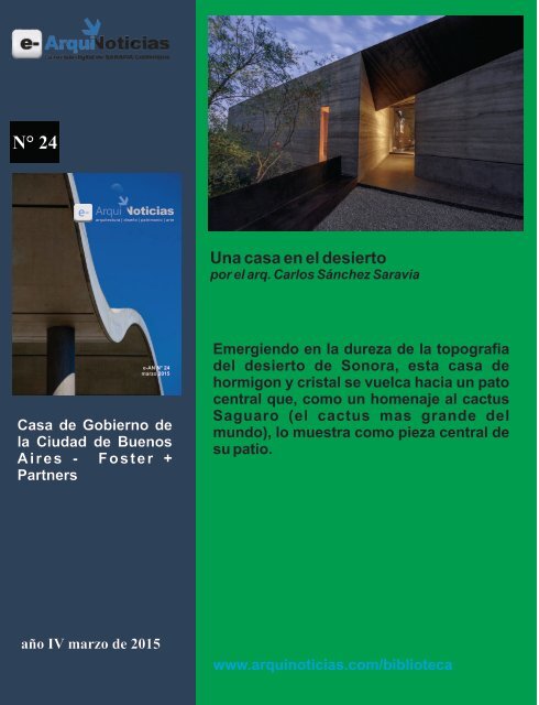 Una casa en el desierto  por el arq. Carlos Sánchez Saravia