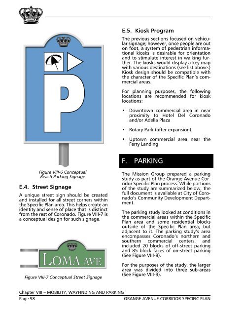 The Orange Avenue Corridor Specific Plan - City of Coronado