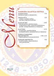 Uula-ala carte menu