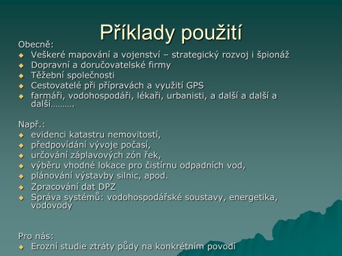 GeografickÃ© informaÄnÃ­ systÃ©my CviÄenÃ­