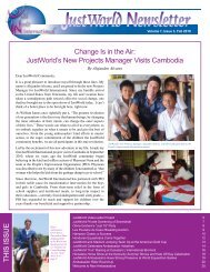 JustWorld Newsletter JustWorld Newsletter - Just World International