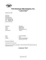 First American Title Company, Inc. - Top Producer® Websites ...
