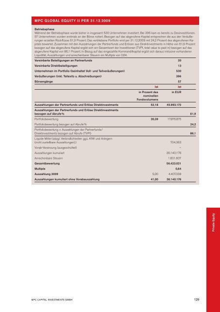 MPC Leistungsbilanz 2009 - Leistungsbilanzportal