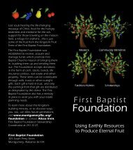 Foundation - First Baptist Church of Montgomery