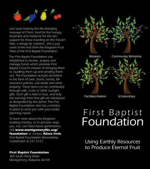 Foundation - First Baptist Church of Montgomery