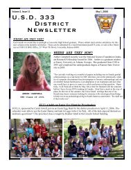 USD 333 Concordia Kansas Monthly Newsletter - May 2006
