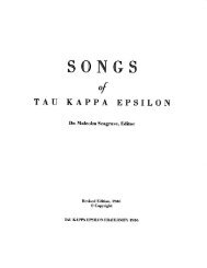 TKE Song Book - Tau Kappa Epsilon
