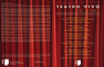 Festival Teatro Vivo @ King Juan Carlos Center, NYC - Laia Cabrera