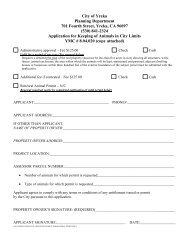 Animal Permit - City of Yreka