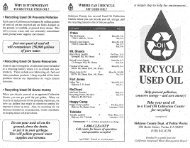 Recycle Used Oil Brochure