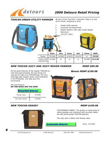 2009 Detours Retail Pricing - KHS Canada