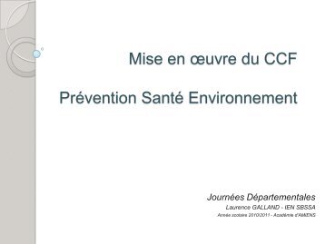 Enseignement et Evaluation de la VSP/HPS/PSE - Académie d'Amiens
