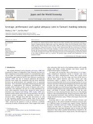 Leverage, performance and capital adequacy ratio in Taiwan's ...