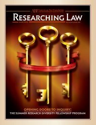 opening doors to inquiry: - American Bar Foundation