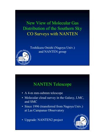 CO survey with NANTEN - VERA