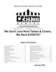 We Don't Just Rent Tables & Chairs - Canton Chair Rental