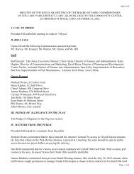 MINUTES OF THE REGULAR MEETING OF THE ... - Cary Park District