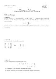 Ãbungen zur Vorlesung Mathematische Methoden der Chemie II ...