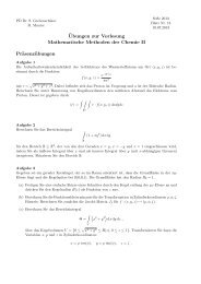 Â¨Ubungen zur Vorlesung Mathematische Methoden der Chemie II ...