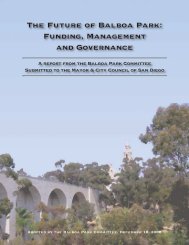 The Future of Balboa Park: Funding ... - City of San Diego