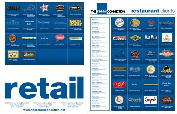 restaurant clients - The Retail Connection