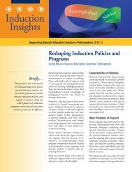 Reshaping Induction Policies and Programs - NCIPP - University of ...