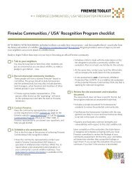 Firewise Communities / USAÂ® Recognition Program checklist