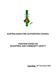 Position Paper On Bushfires And Community Safety - Firewise