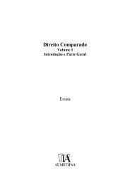 Direito Comparado Volume I IntroduÃ§Ã£o e Parte ... - Livraria Almedina