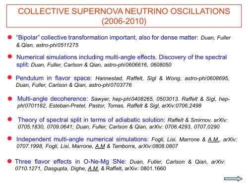 Supernova Neutrinos - Department of Theoretical Physics