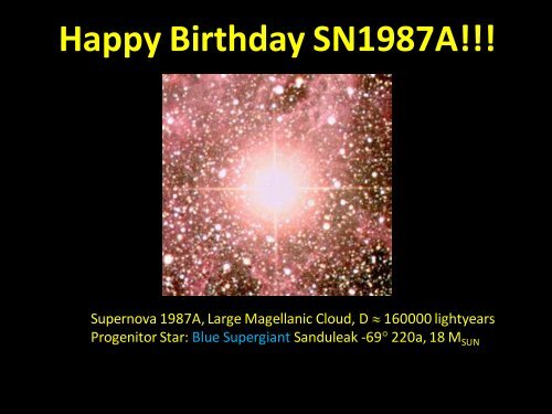 Supernova explosions