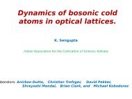 Dynamics of bosonic cold atoms in optical lattices.