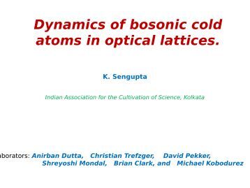 Optical lattices thesis