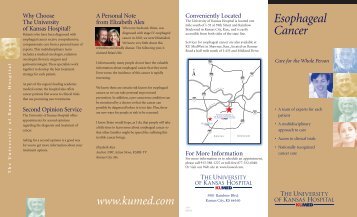 Esophageal Cancer Brochure - The University Of Kansas Hospital