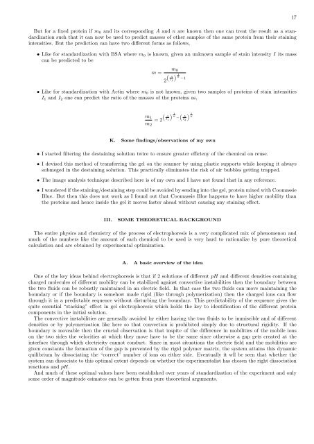 A report on an experiment I did of doing electrophoresis with proteins