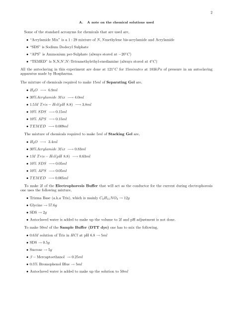 A report on an experiment I did of doing electrophoresis with proteins