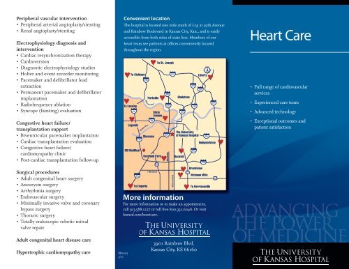 Heart Care Brochure - The University Of Kansas Hospital